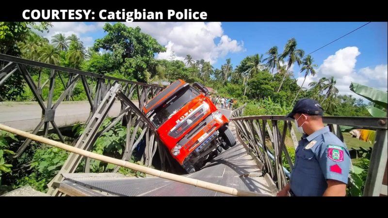 Borja Bridge sa Catigbian, Bohol bumagsak