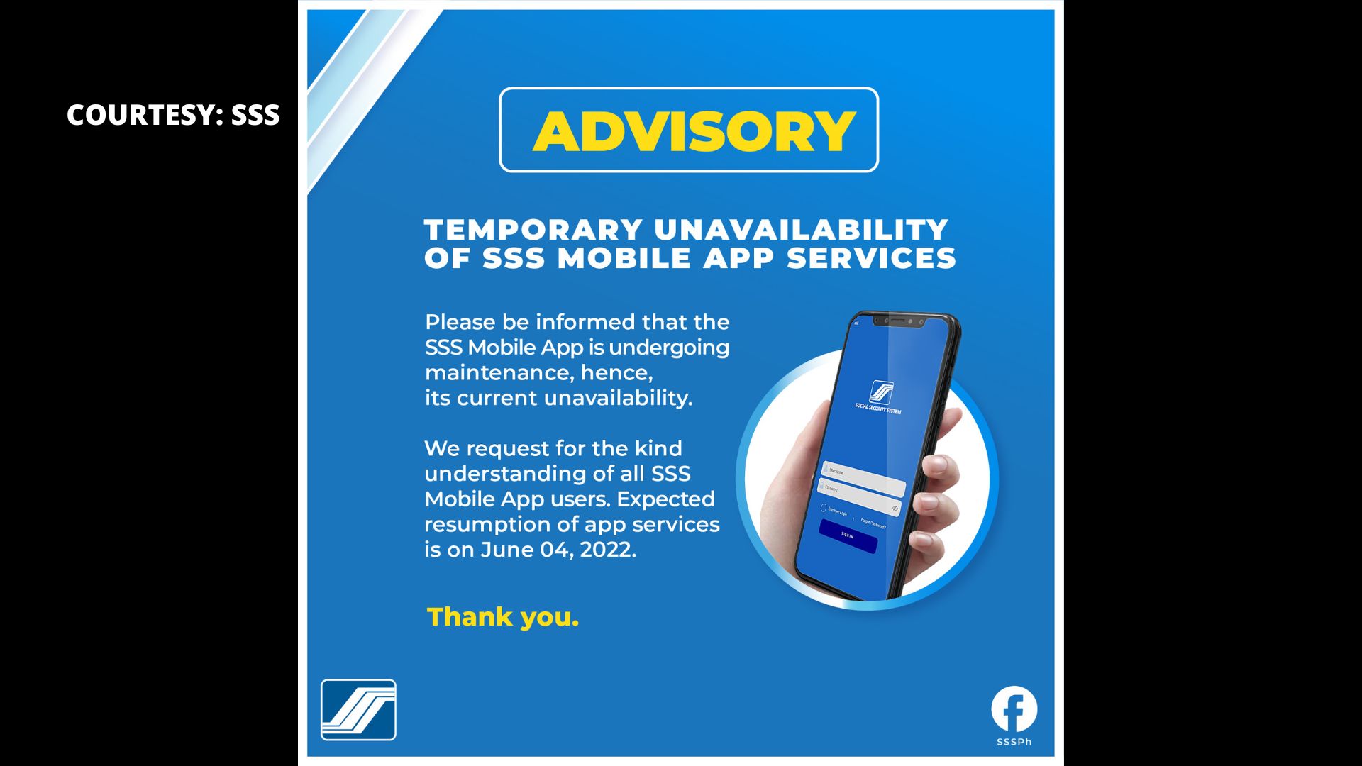 Mobile App ng SSS sumasailalim sa maintenance