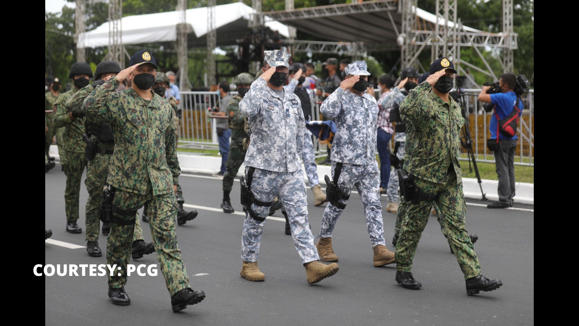 Pulis, sundalo at coast guard personnel nagdaos ng rehearsal para sa inagurasyon ni BBM