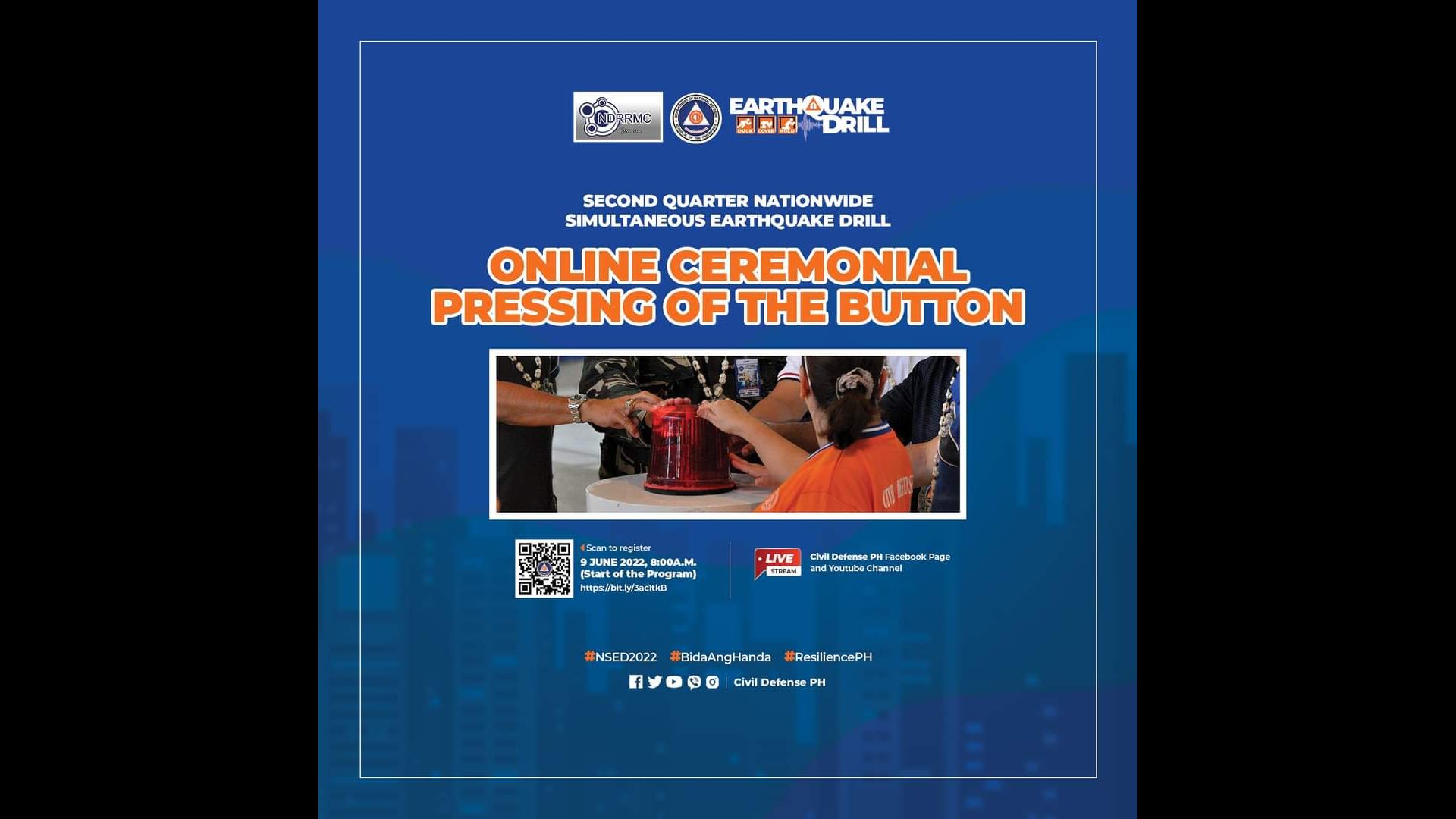 Ikalawang Nationwide Earthquake Drill ngayong taon idaraos bukas, June 9