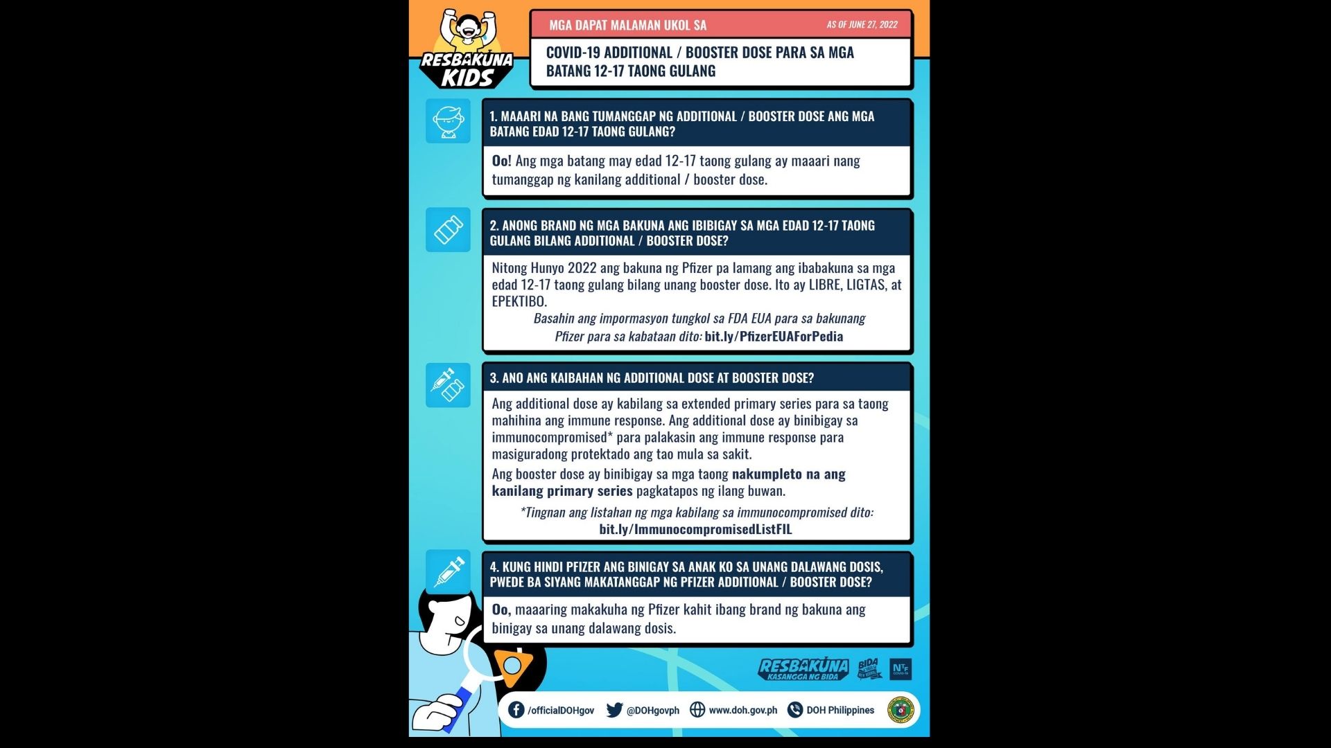 Mga batang edad 12 hanggang 17 maari nang tumanggap ng booster dose ng COVID-19 vaccine