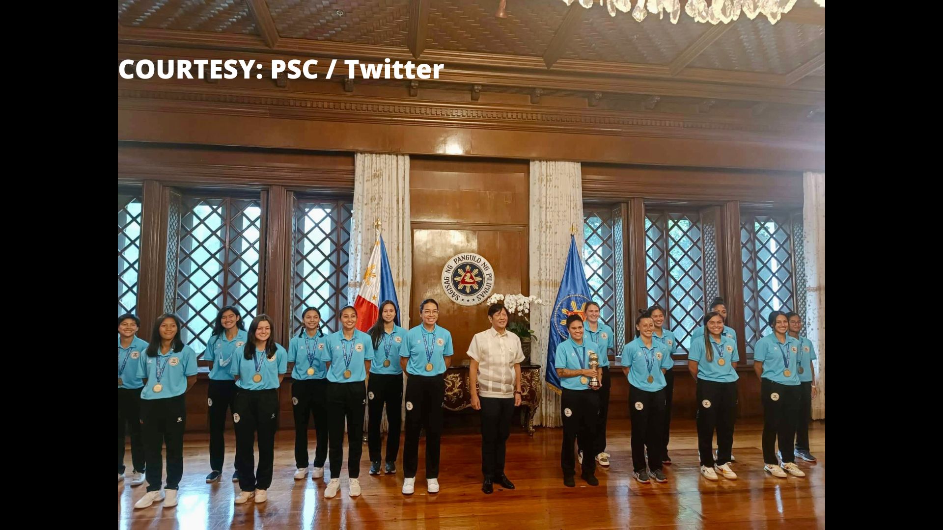 Philippine national women’s football team nag-courtesy call kay Pangulong Marcos