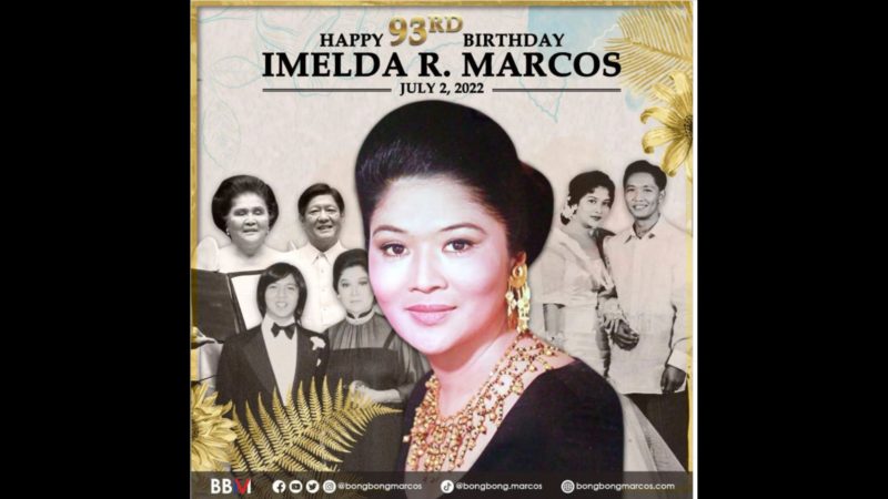 PCOO tumangging maglabas ng pahayag hinggil sa birthday party ni dating First Lady Imelda Marcos sa Malakanyang