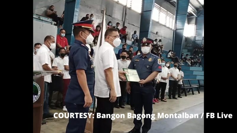 Pulis-Montalban na nagsugod sa ospital sa isang babaeng nawalan ng malay, binigyang parangal