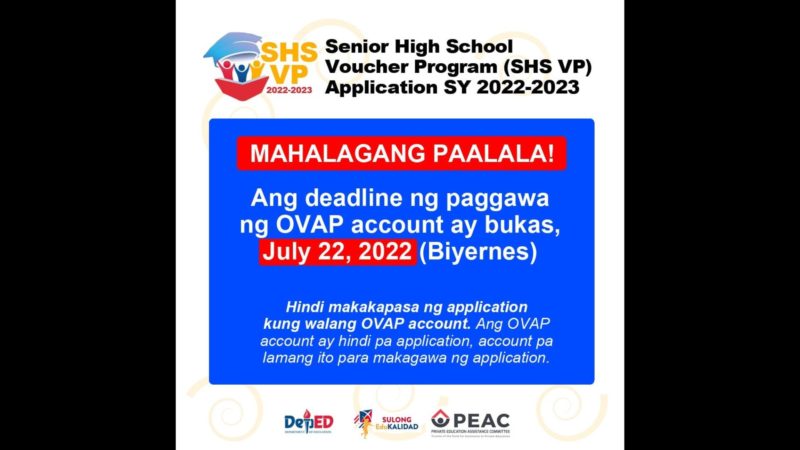 Paggawa ng Online Voucher Application Portal hanggang bukas na lang ayon sa DepEd