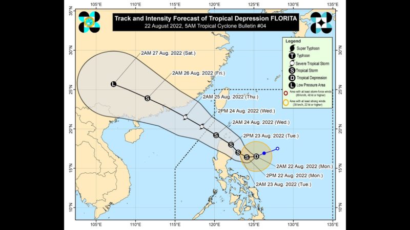 Bagyong Florita napanatili ang lakas; Signal No. 1 nakataas sa 12 lugar sa bansa