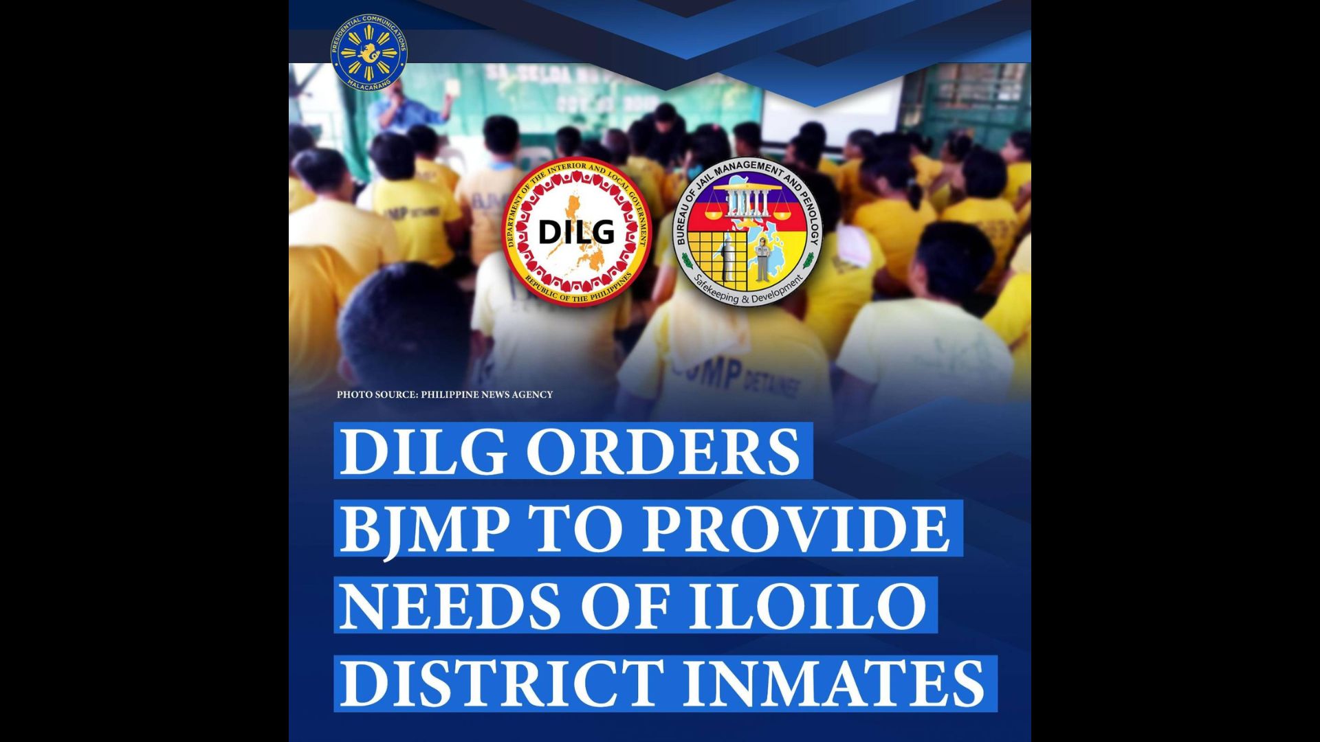 Jail warden ng Iloilo District Jail sinibak sa puwesto matapos mag-welga ang mga preso dahil sa gutom