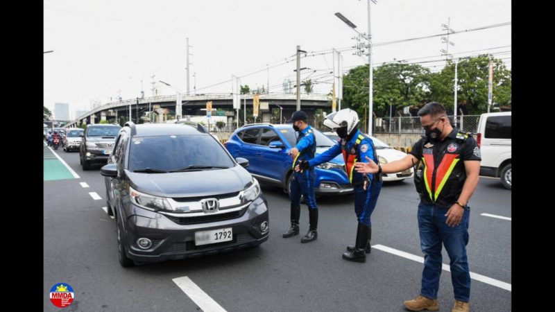 MMDA nagsagawa ng dry run para sa pagpapatupad ng expanded number coding; 1,588 na motorista, nasita