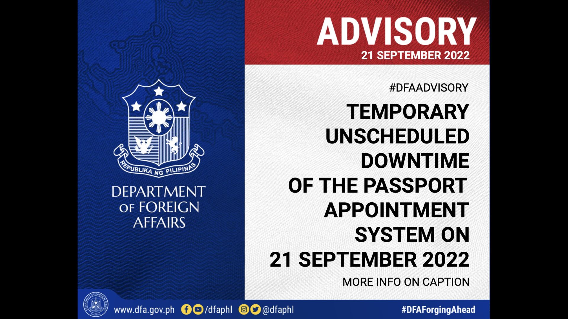 Passport Appointment System ng DFA nakaranas ng downtime