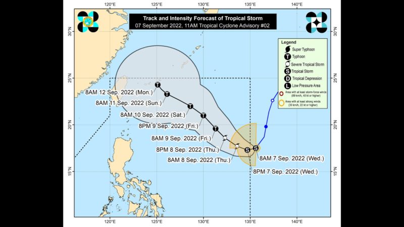 Bagyo sa labas ng bansa lumakas pa; isa nang tropical storm ayon sa PAGASA