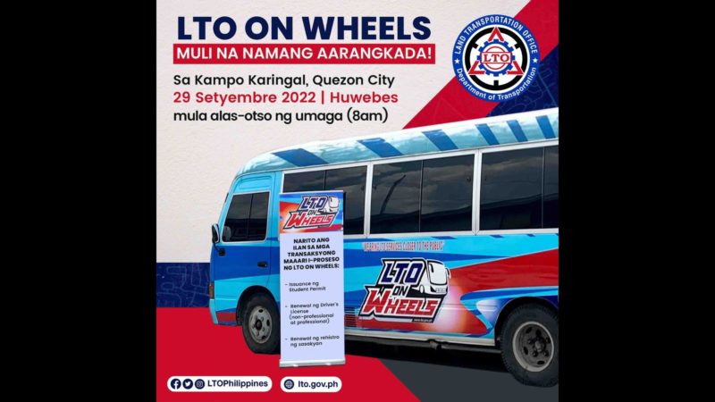 LTO On Wheels muling umarangkada