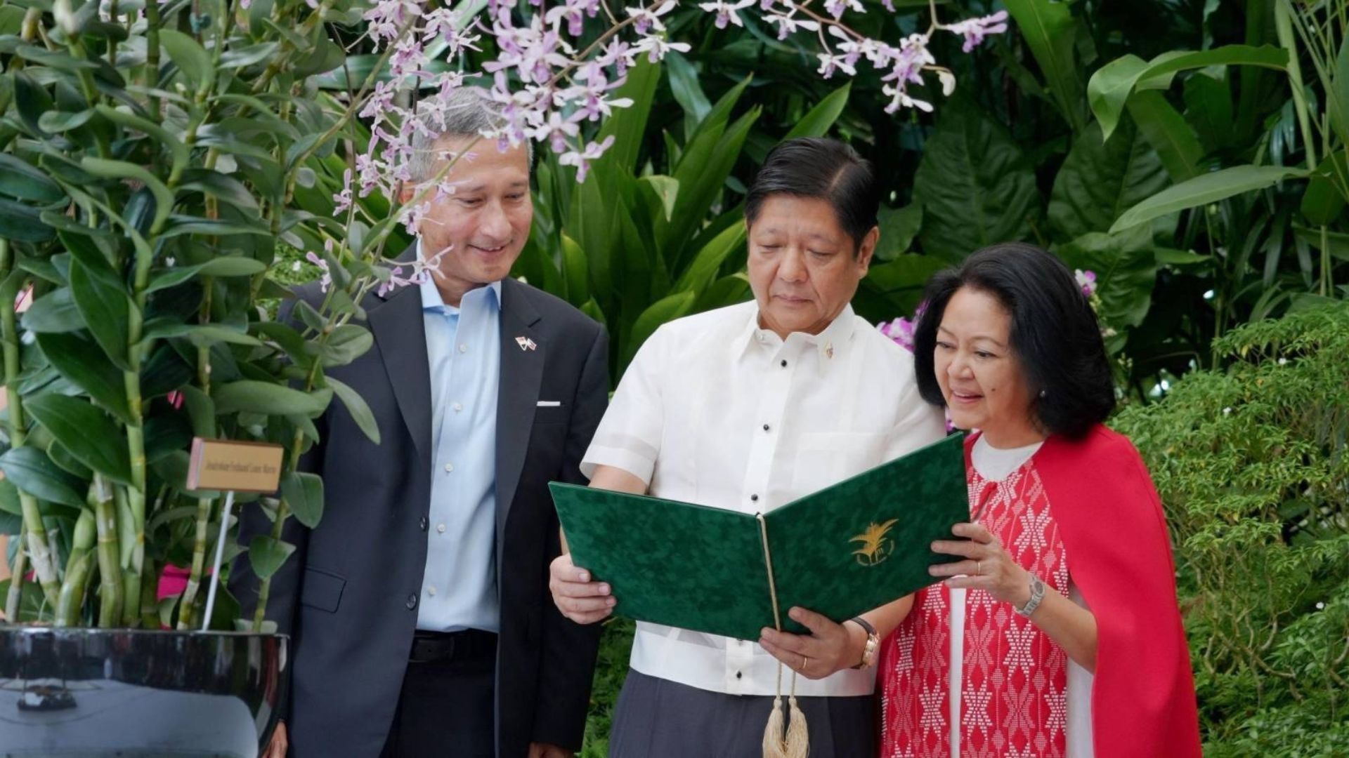 Bagong orchid hybrid sa Singapore ipinangalan kay PBBM at First Lady Liza Marcos