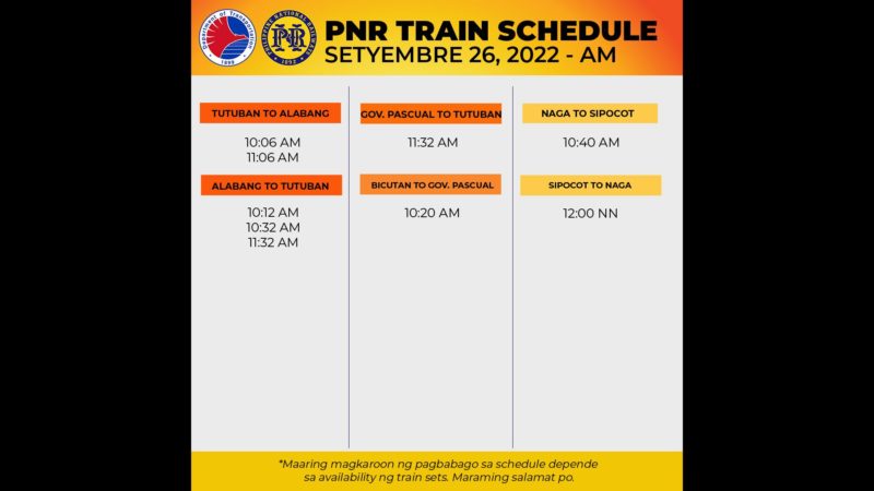 Biyahe ng MRT, LRT at PNR balik na sa normal