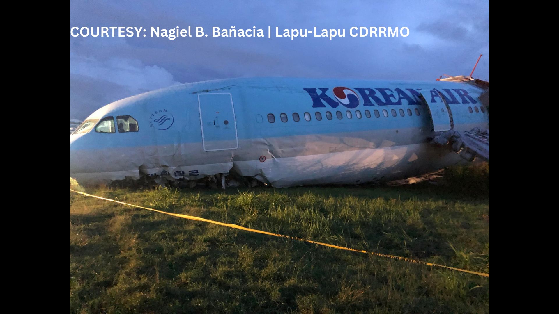 WATCH: Eroplano ng Korean Air nag-overshoot sa runway ng Mactan-Cebu International Airport