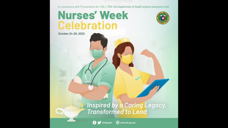 Sakripisyo ng mga nurse sa panahon ng pandemya ng COVID-19 kinilala ng DOH sa pagdiriwang ng Nurses’ Week