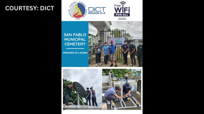 DICT may pa-libreng Wi-Fi sa mga sementeryo sa Calabarzon