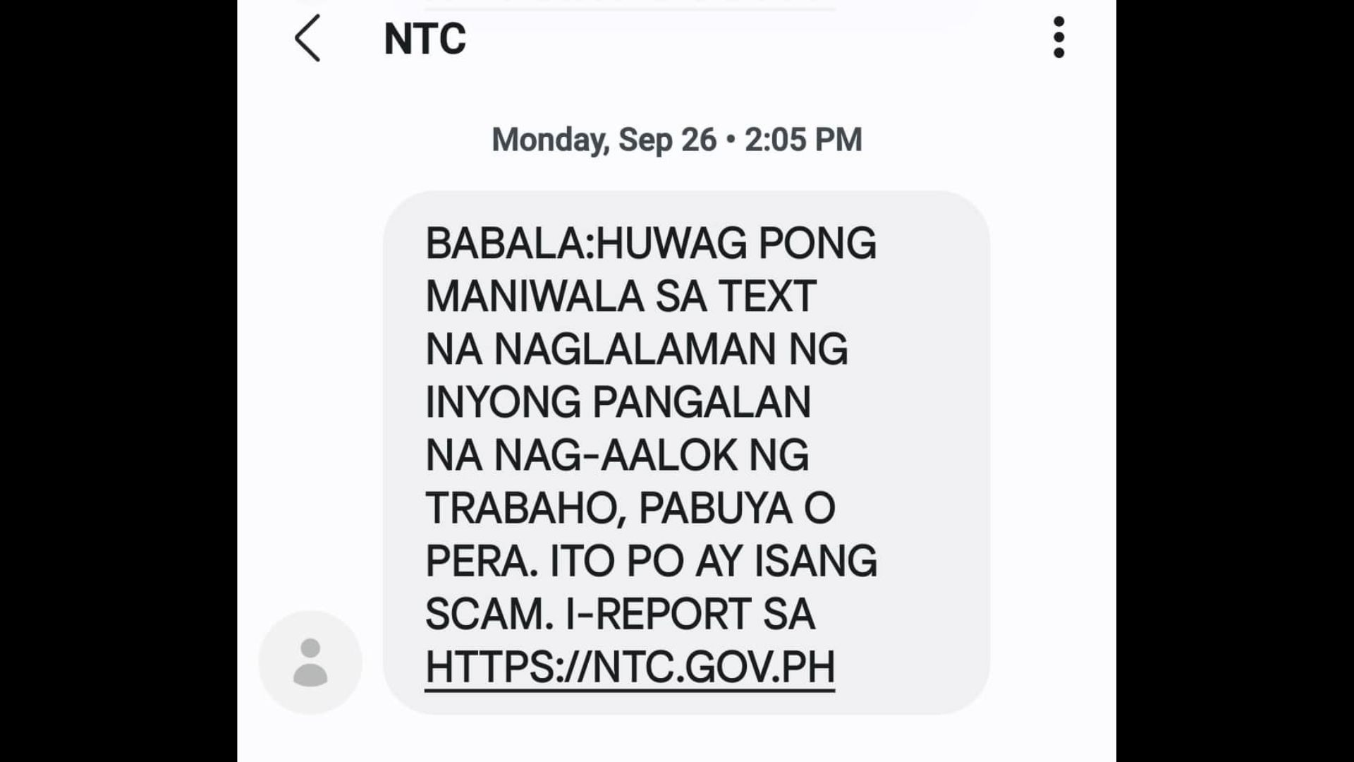 NTC inatasan ang mga telco na ituloy ang text blasts laban sa text scam