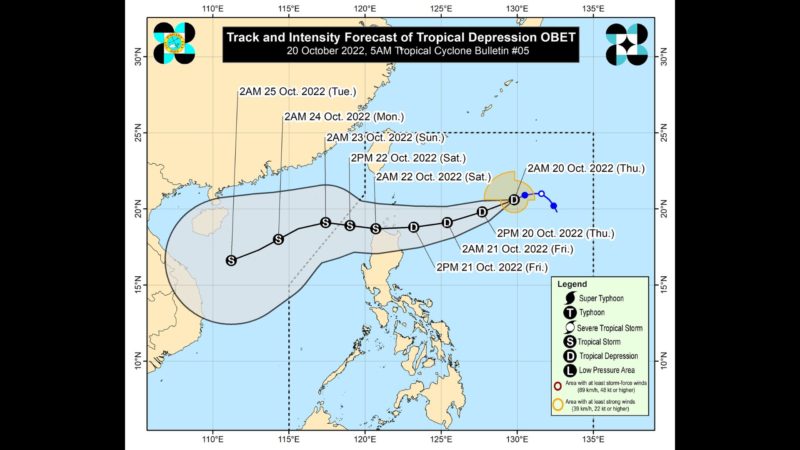 Signal Number 1 itinaas sa Batanes, Babuyan Islands at bahagi ng Cagayan dahil sa bagyong Obet