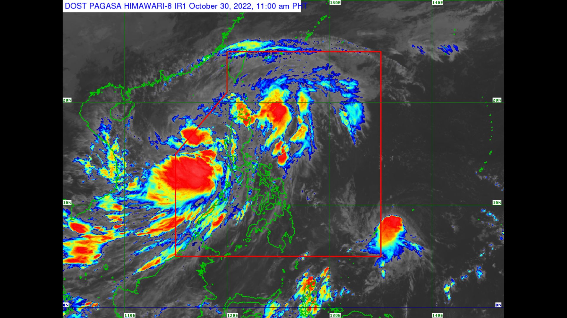 Bagyong Paeng nasa West PH Sea na; signal number 2 nakataas sa 4 na lugar sa bansa