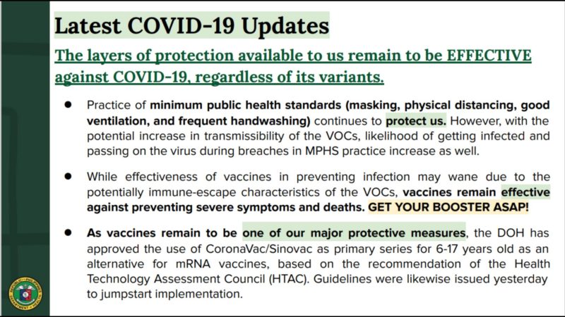 Paggamit ng Sinovac COVID-19 vaccine sa mga edad 6-17 inaprubahan na ng DOH