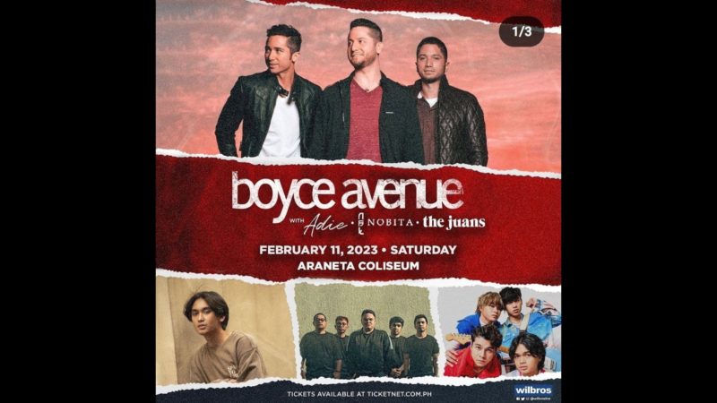 Boyce Avenue may show sa Pilipinas sa Pebrero