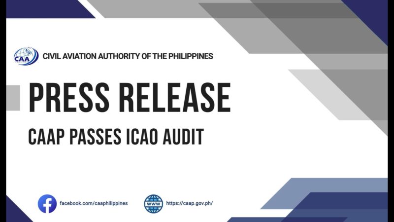 CAAP nakapasa sa audit ng International Civil Aviation Organization