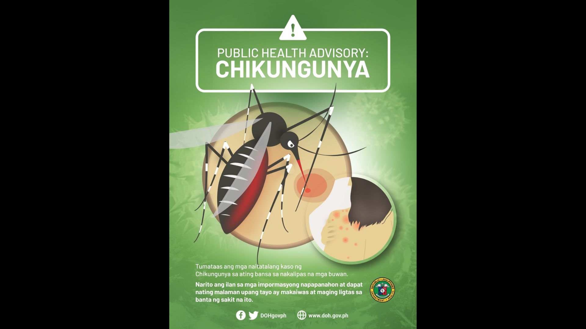 Kaso ng Chikungunya sa bansa tumaas sa nakalipas na apat na buwan