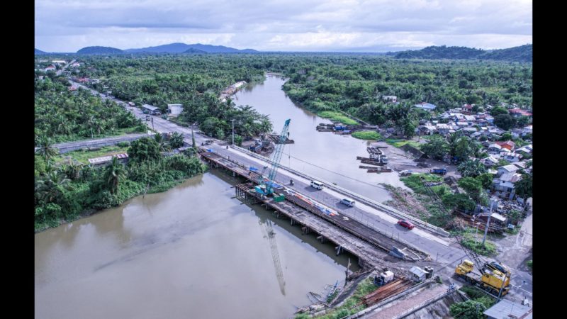 Pagpapalawak sa San Joaquin Bridge sa Palo, Leyte matatapos na sa Pebrero 2023