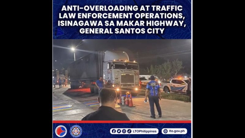 LTO nagkasa ng anti-overloading at traffic law enforcement operations sa GenSan