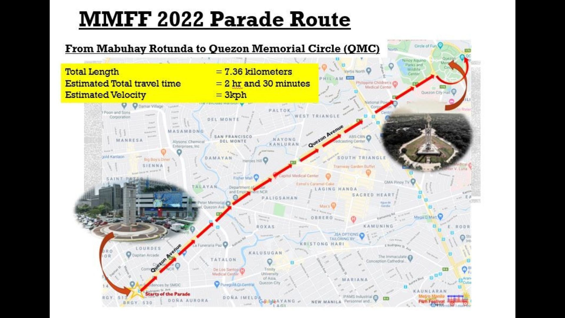 Ruta ng MMFF 2022 Parade of Stars inilabas na ng MMDA