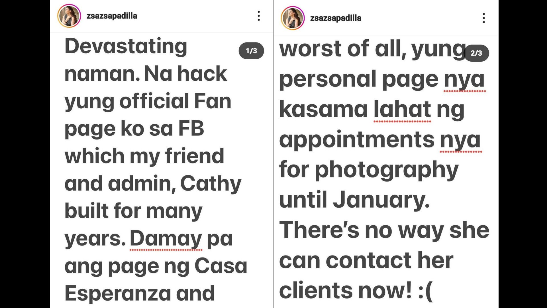 Facebook fan page ni Zsa Zsa Padilla napasok ng hackers