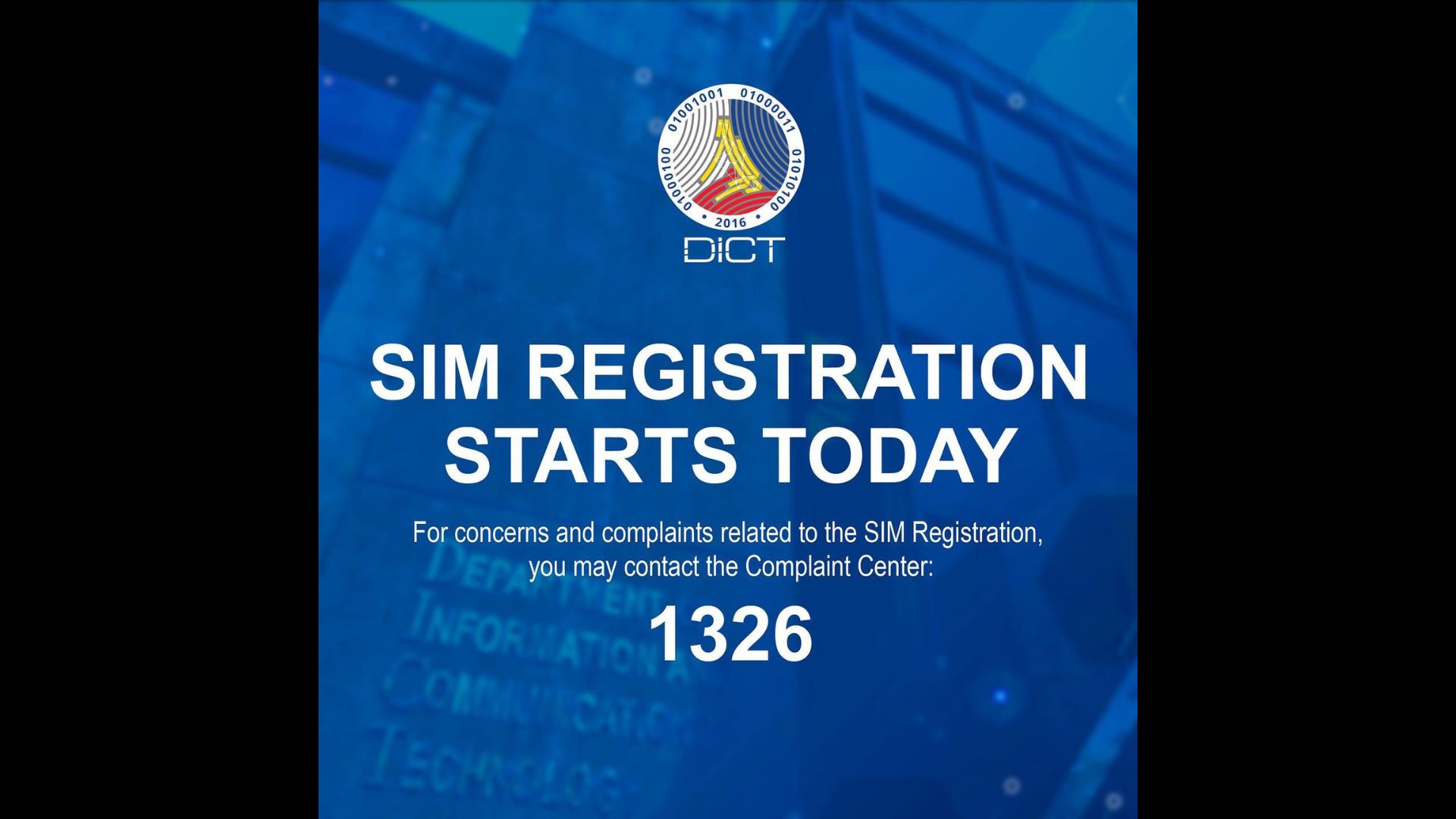 24/7 Complaint Center para sa SIM Registration inilunsad ng DICT