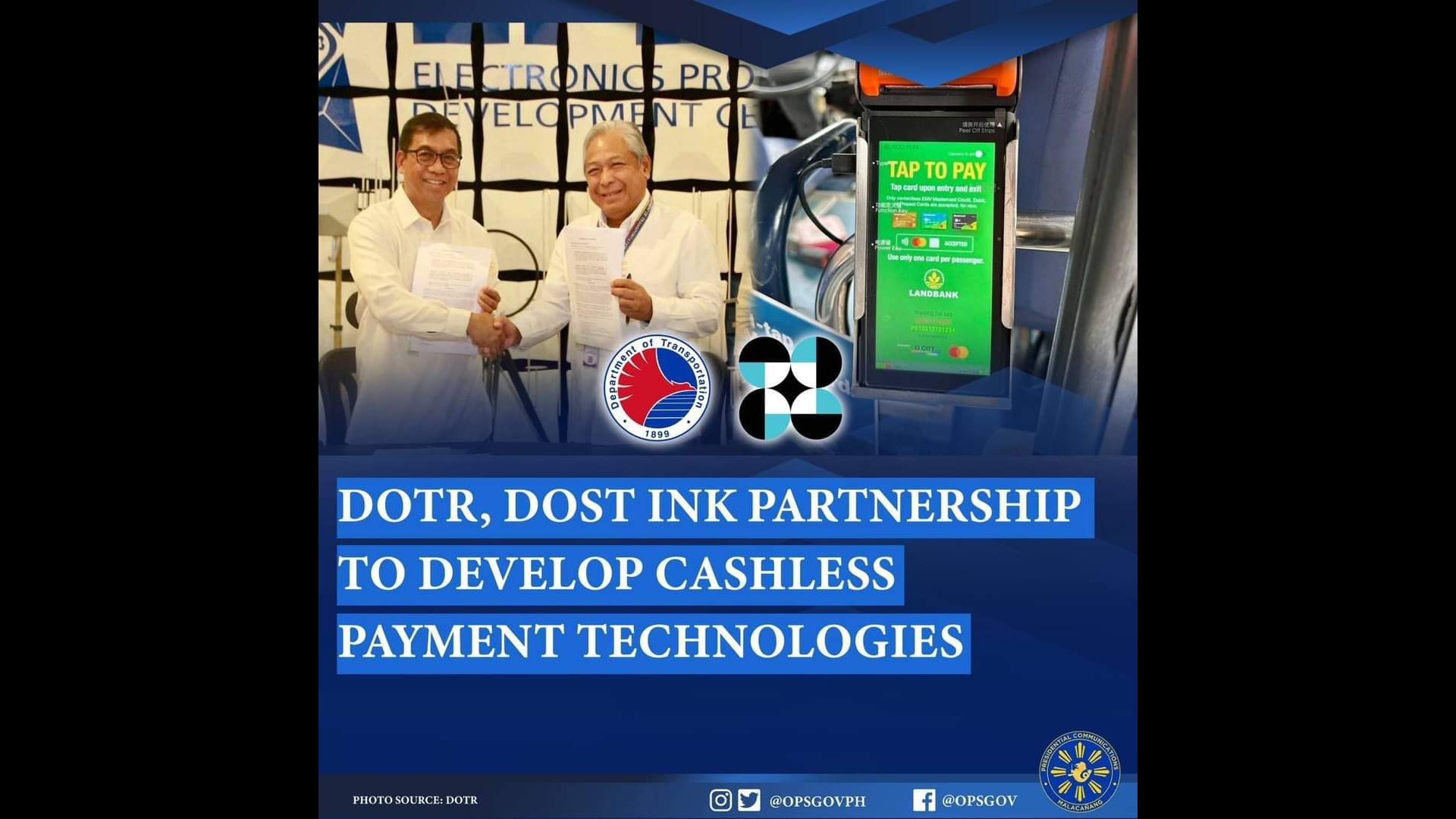 DOTr at DOST bubuo ng sistema para maipatupad ang cashless payment sa mga public transportation sa bansa