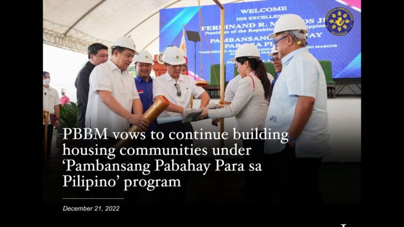 Groundbreaking ceremony ng housing project sa Nueva Ecija pinangunahan ni Pangulong Marcos