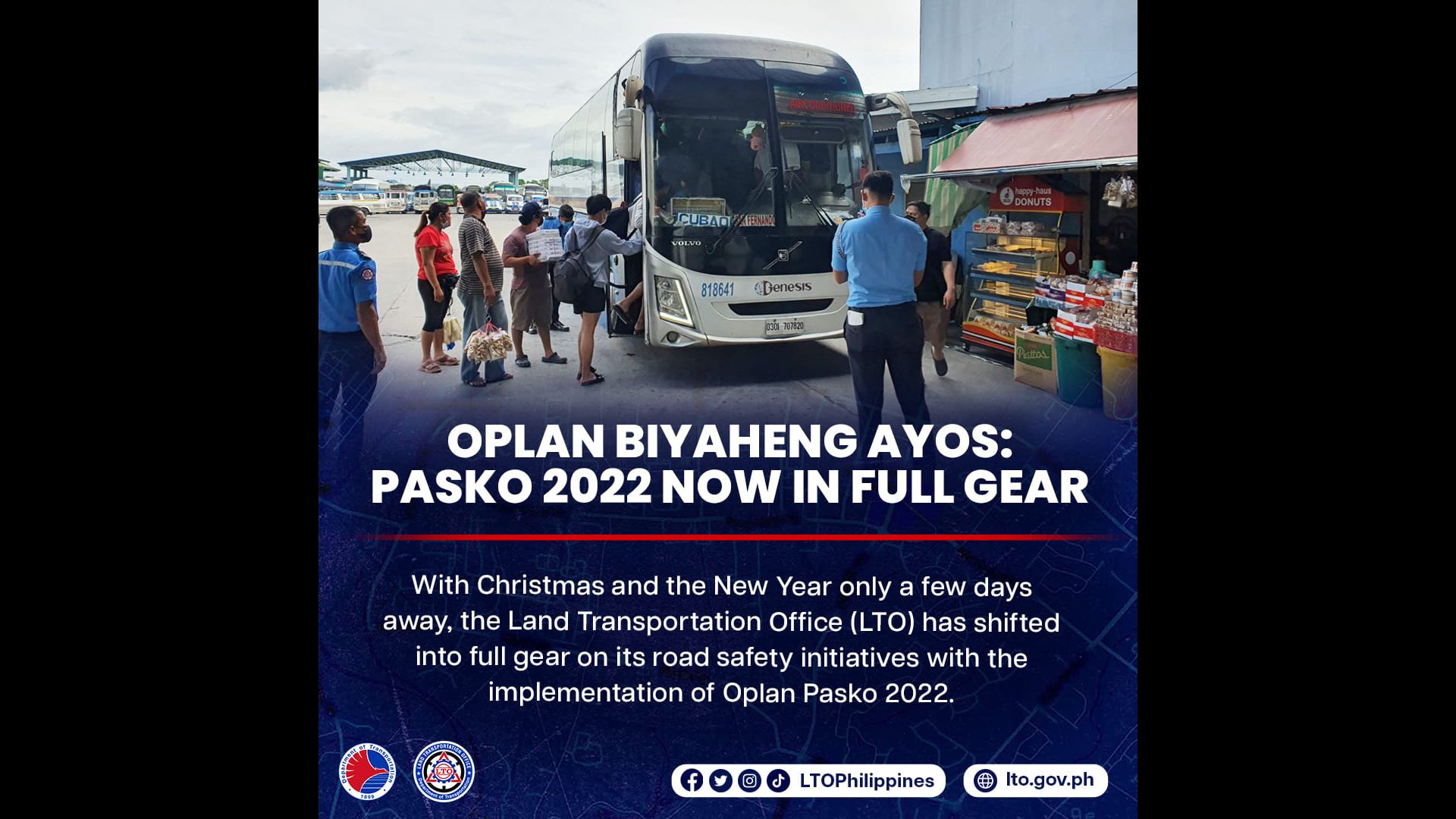 LTO tiniyak ang kahandaan sa pagpapatupad ng Oplan Pasko 2022