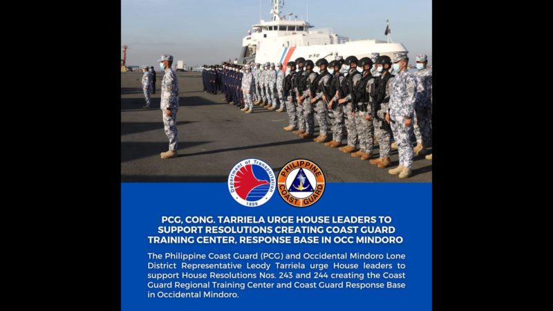 Coast Guard Regional Training Center target maitayo sa Occidental Mindoro