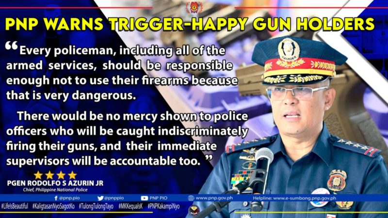 PNP may babala sa mga “trigger happy” na gun holders