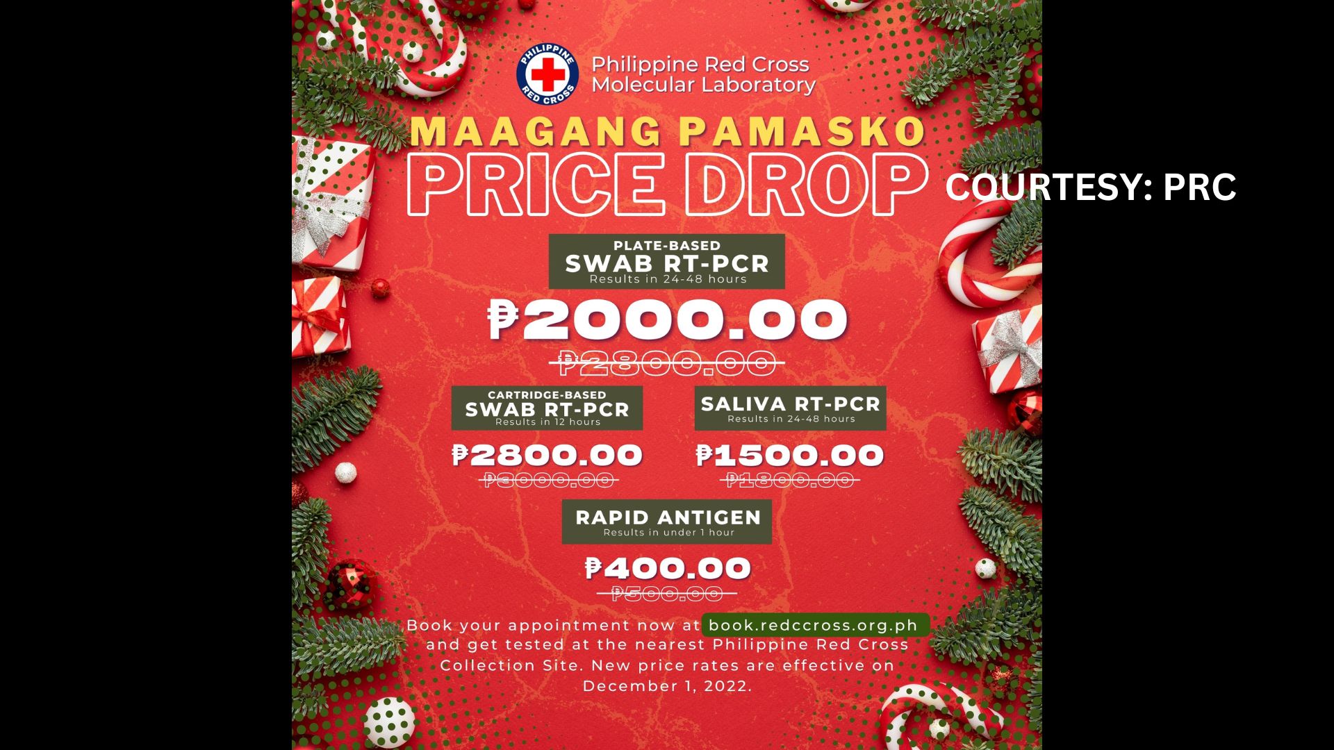 Halaga ng COVID-19 test sa Red Cross mas pinababa pa