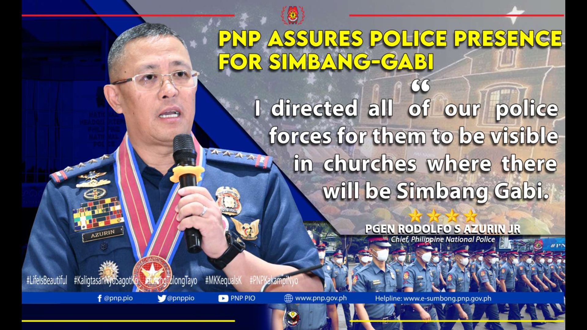 PNP tiniyak ang police visibility sa Simbang Gabi