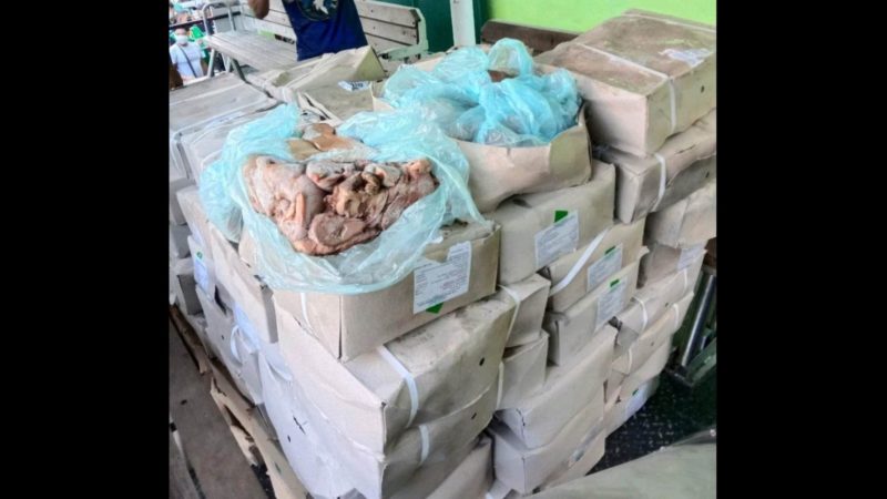 Mahigit P1M halaga ng imported expired frozen meat nakumpiska sa Tondo