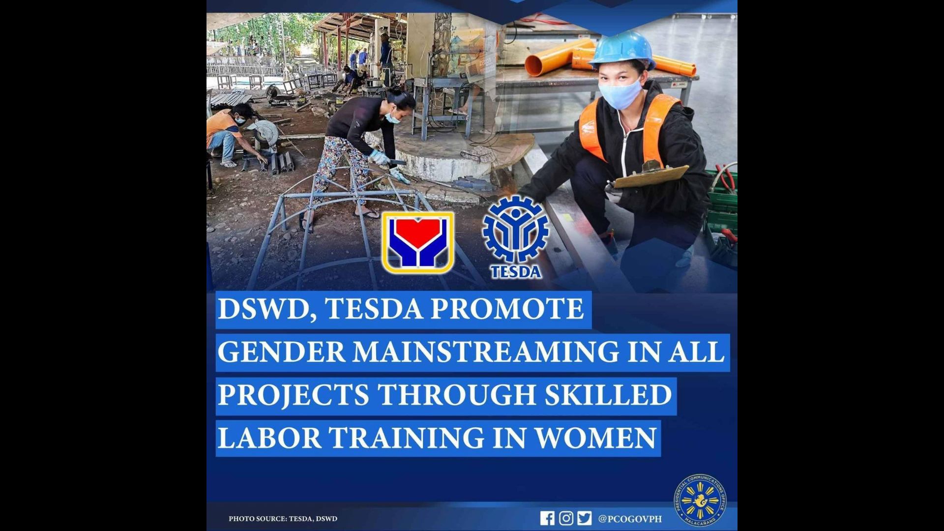 Ilang kababaihan sinanay ng TESTA at DSWD bilang construction workers