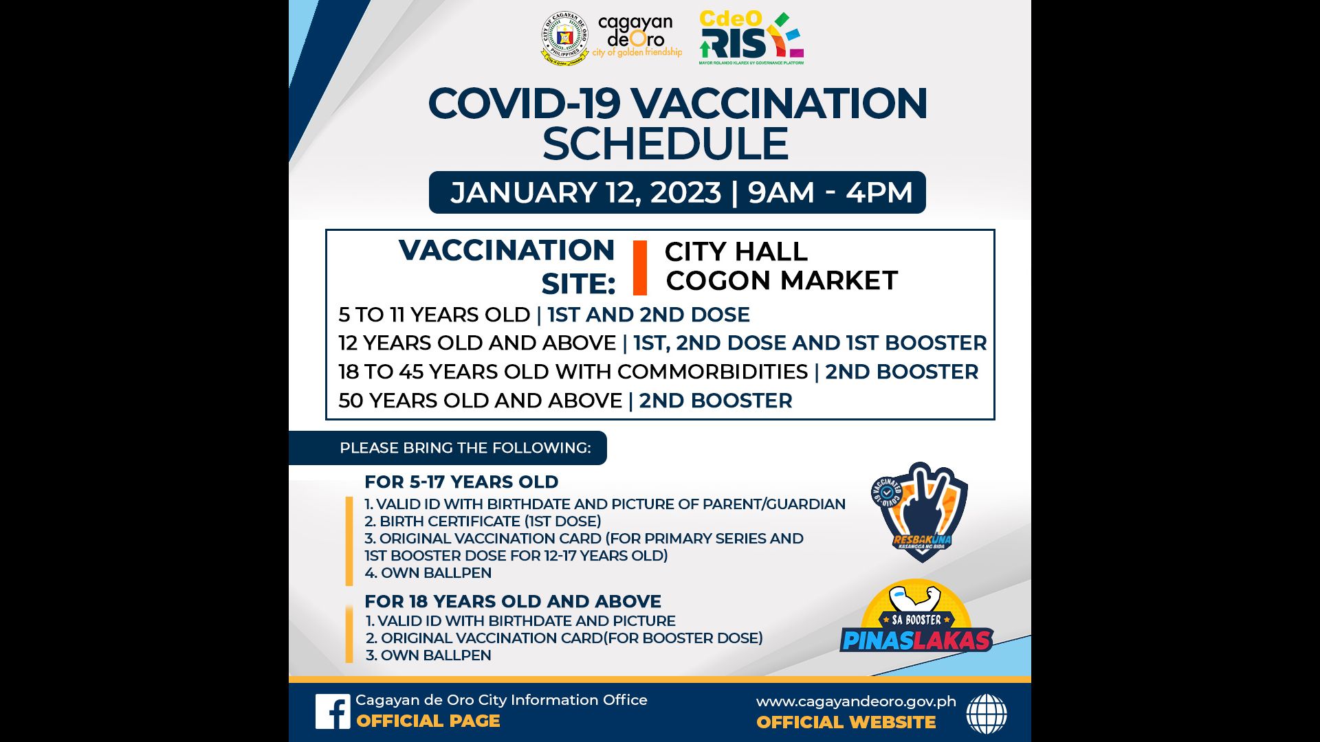 70 percent ng mga batang edad 5 hanggang 11 target mabakunahan sa CDO City ngayong taon