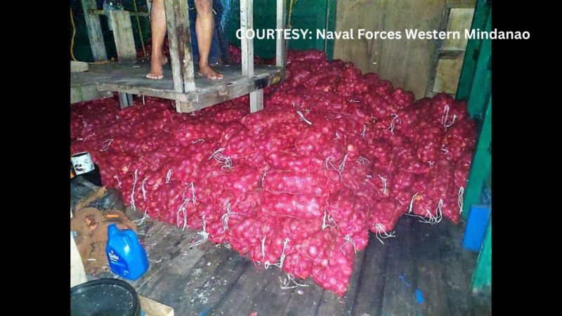 Mahigit 40,000 kilo ng smuggled na sibuyas nakumpiska sa Zamboanga City