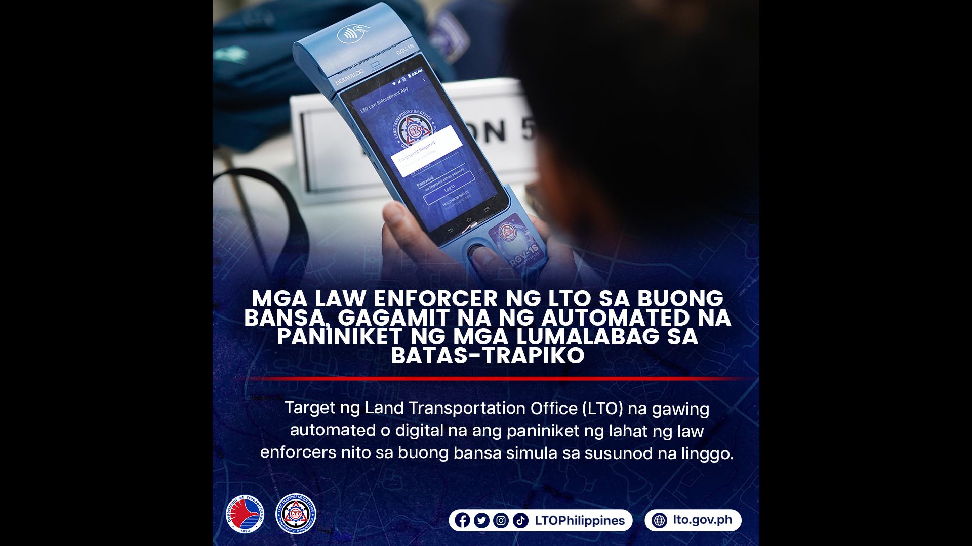 Pag-iisyu ng ticket ng LTO enforcers gagawin nang automated 