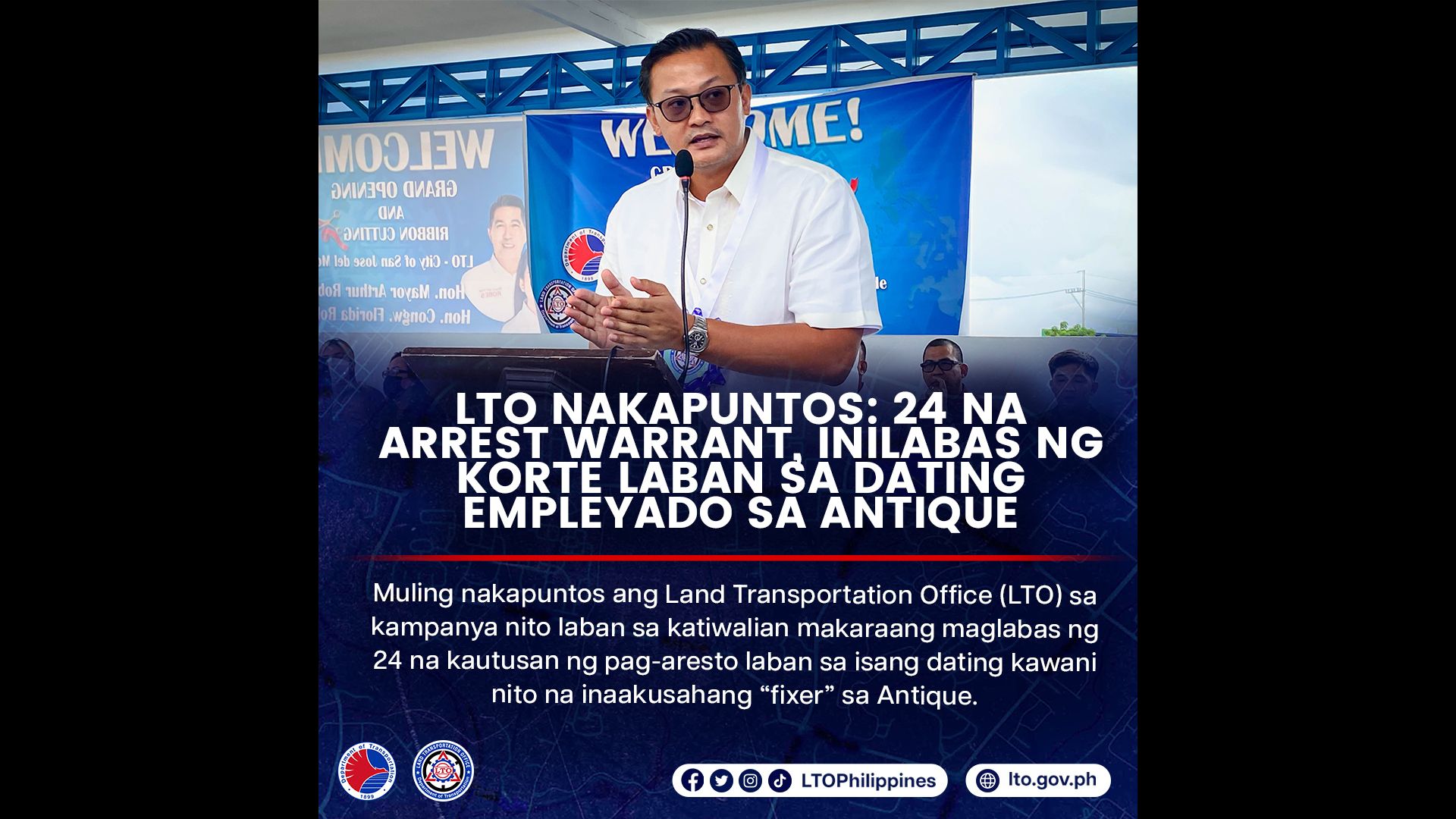 24 na warrant of arrest inilabas ng korte laban sa dating empleyado ng LTO sa Antique