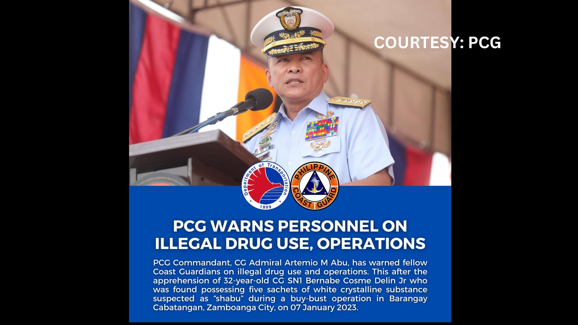Coast Guard personnel nahulihan ng ilegal na droga sa Zamboanga City