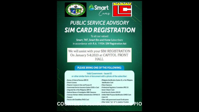 Kapitolyo ng lalawigan ng Occidental Mindoro binuksan para sa mga kailangan ng tulong sa SIM card registration