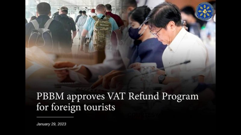 VAT refund program para sa mga dayuhang turista ipatutupad ng pamahalaan sisimula sa susunod na taon