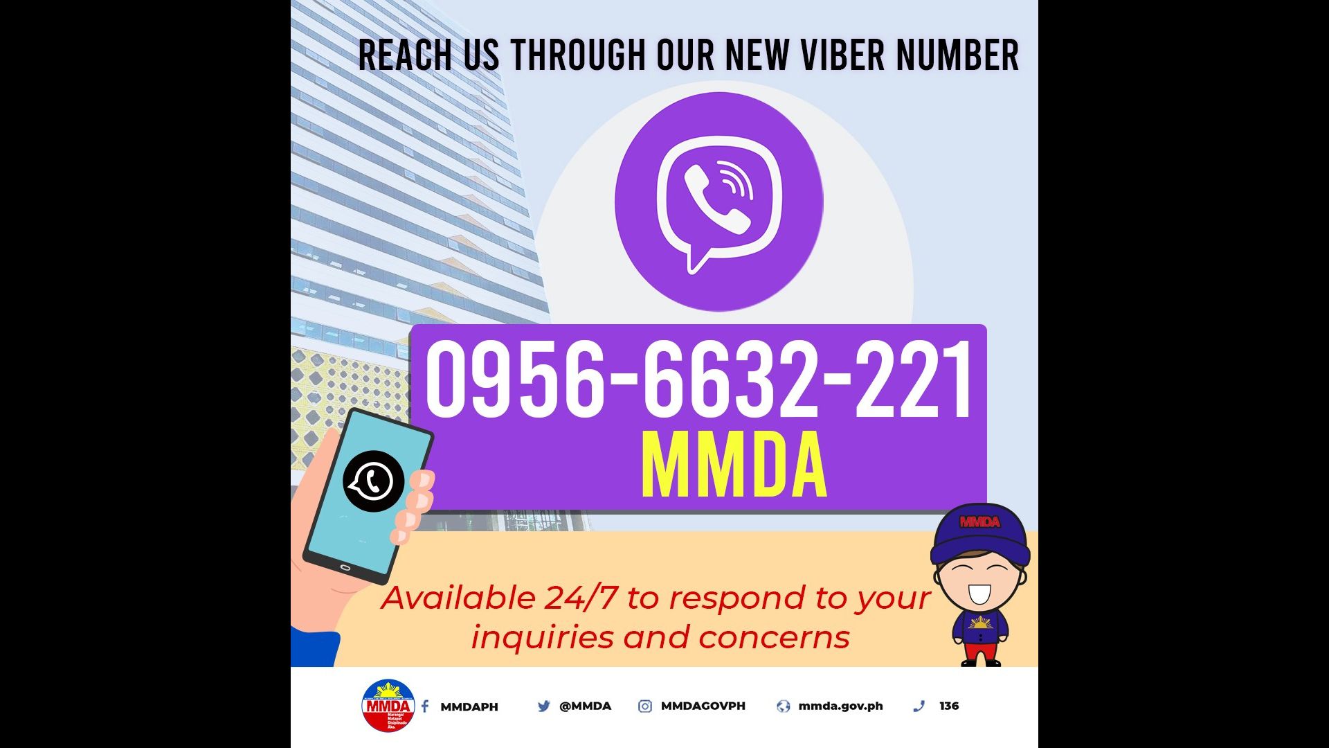 Viber number na maaaring tawagan ng mga motorista inilunsad ng MMDA