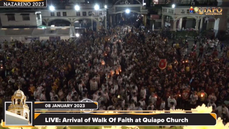 Mahigit 800,000 deboto lumahok sa Walk of Faith sa kapistahan ng Black Nazarene